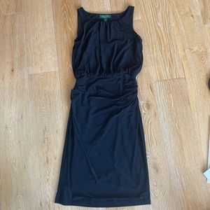 Ralph Lauren 2 bodycon LBD black dress stretchy